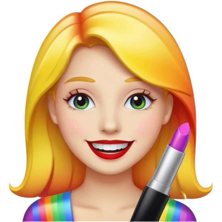 Rainbow kisses emoji