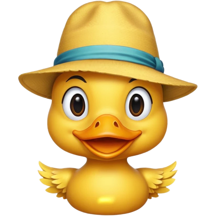 carnival duck with hat emoji