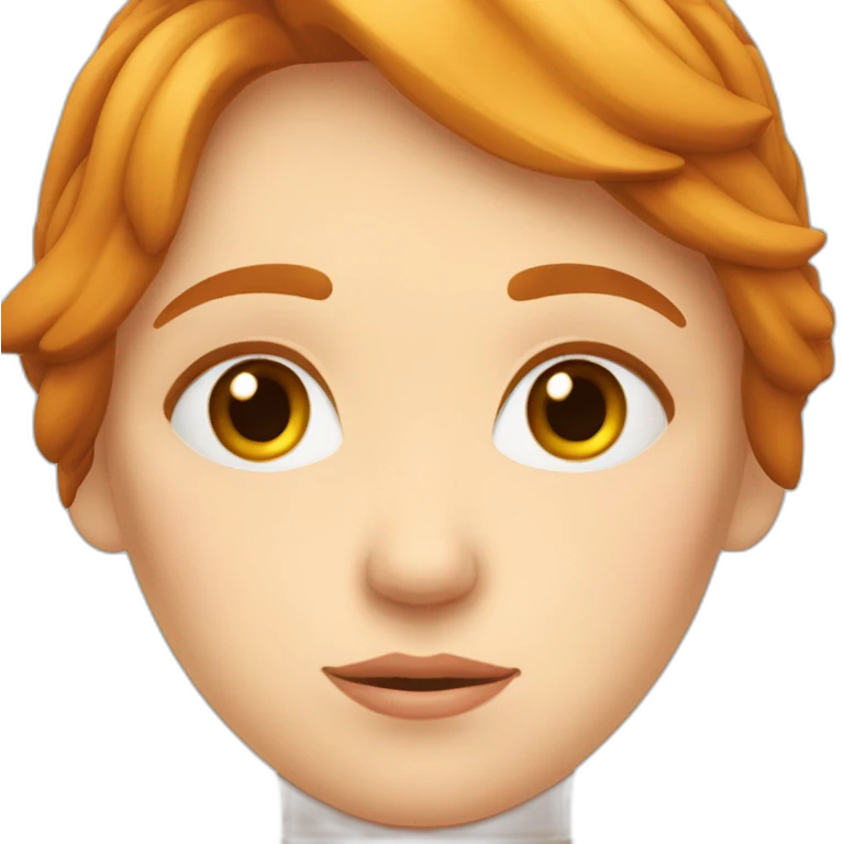 Fille rousse aux yeux clairs et teint clair qui dort emoji