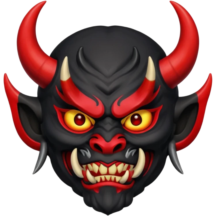 dark oni mask emoji