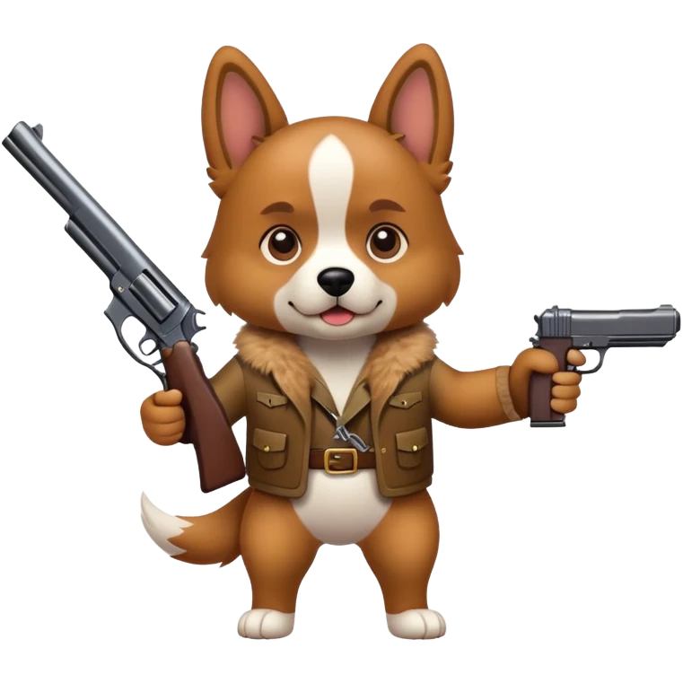 dog with gun emoji