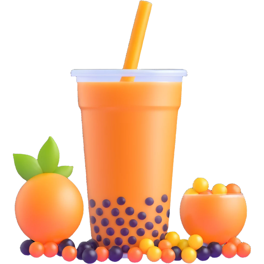 bubble tea with boba pearls emoji