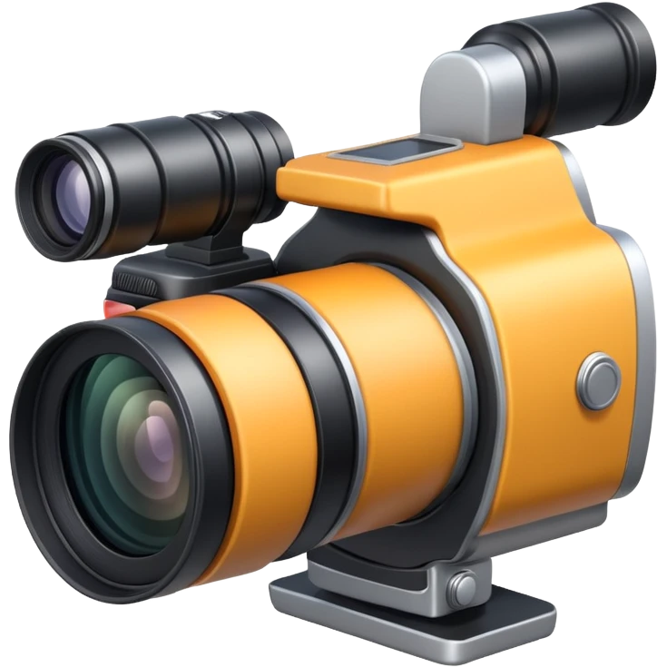 telephoto camera object icon, long zoom lens, professional DSLR body, 3D cartoon, mobile game icon style, centered, clean background, no text, no watermark
  emoji