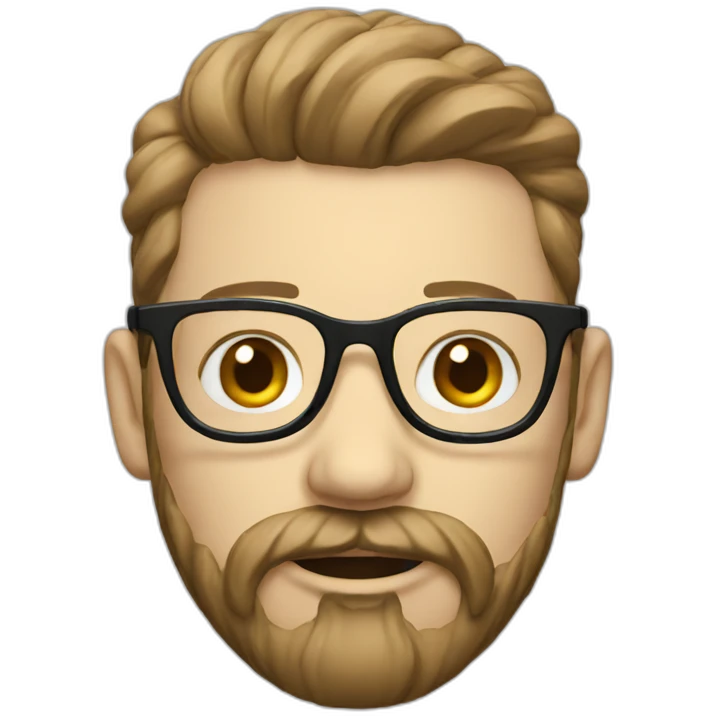 white hipster emoji