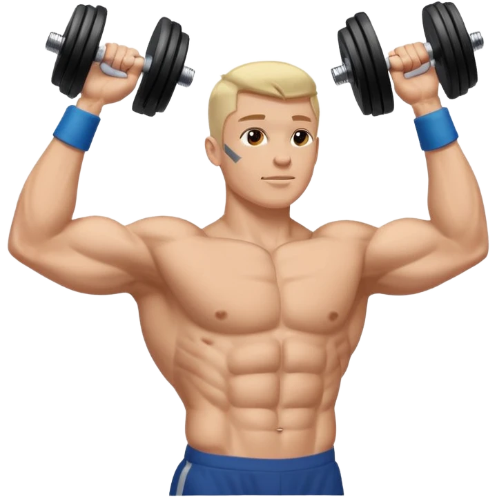 haltère élévation latérales, image de côté emoji