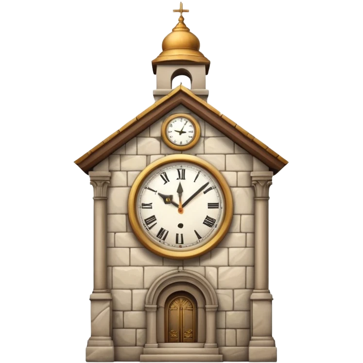 make an emoji which are a clock tower   but the tower is rond emoji
