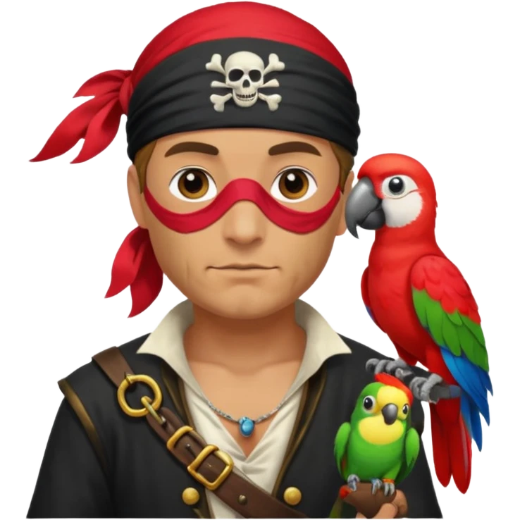 pirate and parrot emoji