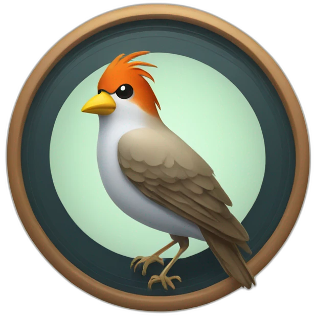 bird with beak in a bullseye emoji