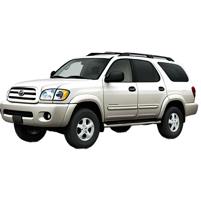 White 2004 Toyota sequoia  emoji
