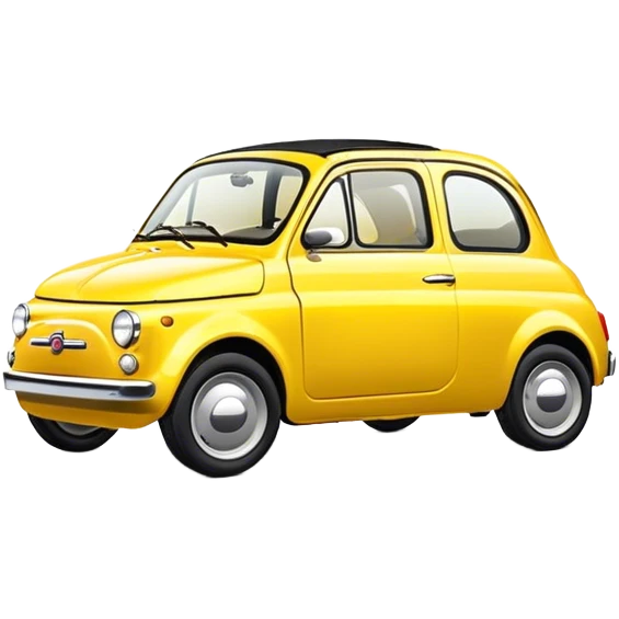 Fiat 500 yellow  emoji