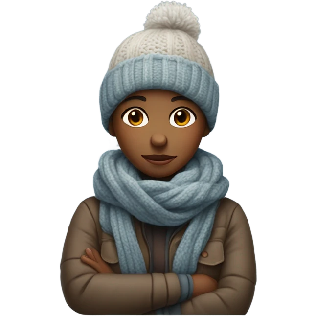 Black girl that is really cold  emoji