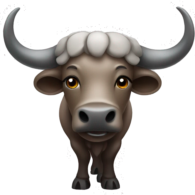 Cape buffalo with big curved horns emoji