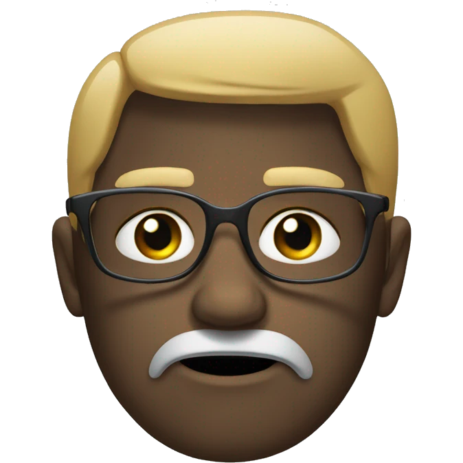 cara triste de oculos emoji