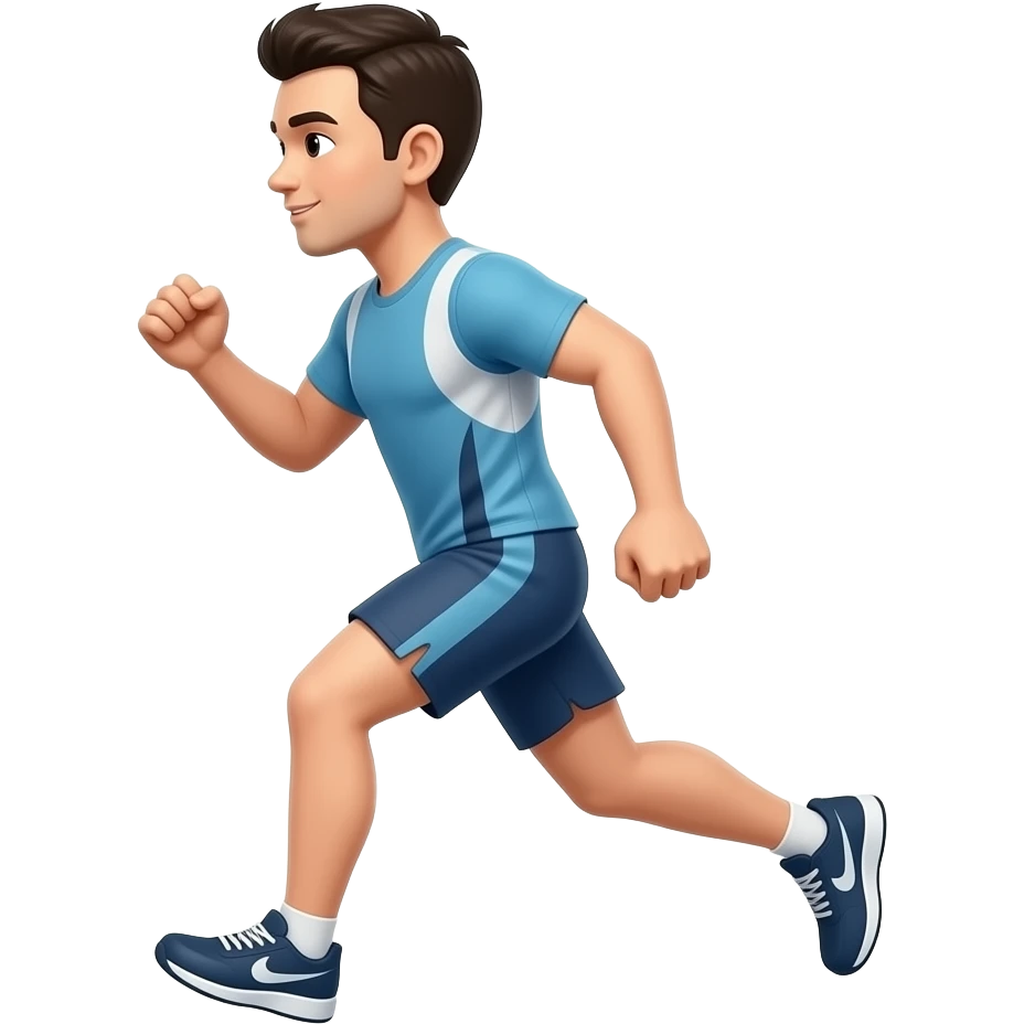 Hombre deportivo dando zancadas emoji