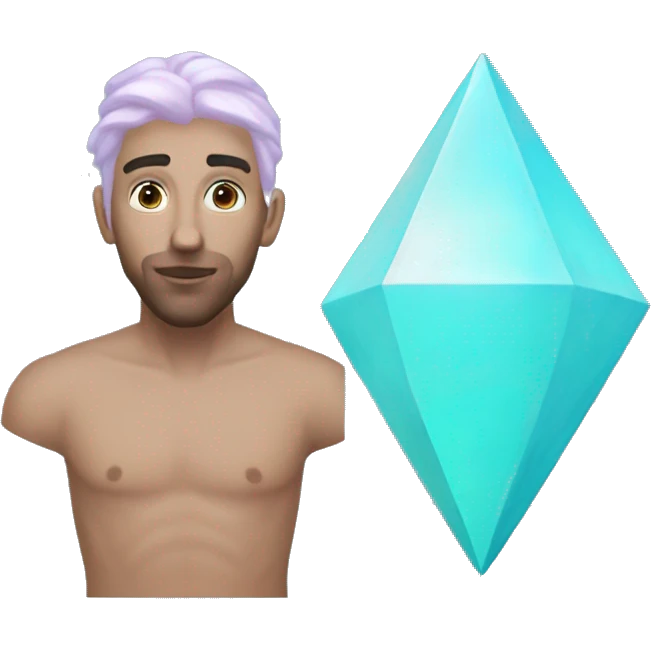 Pastel blue plumbob sims emoji