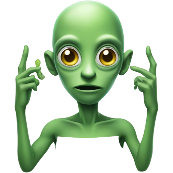 Alien smoking weed emoji