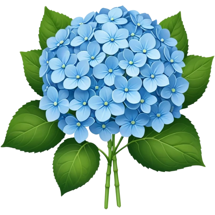 Bouquet of light blue hydrangea emoji