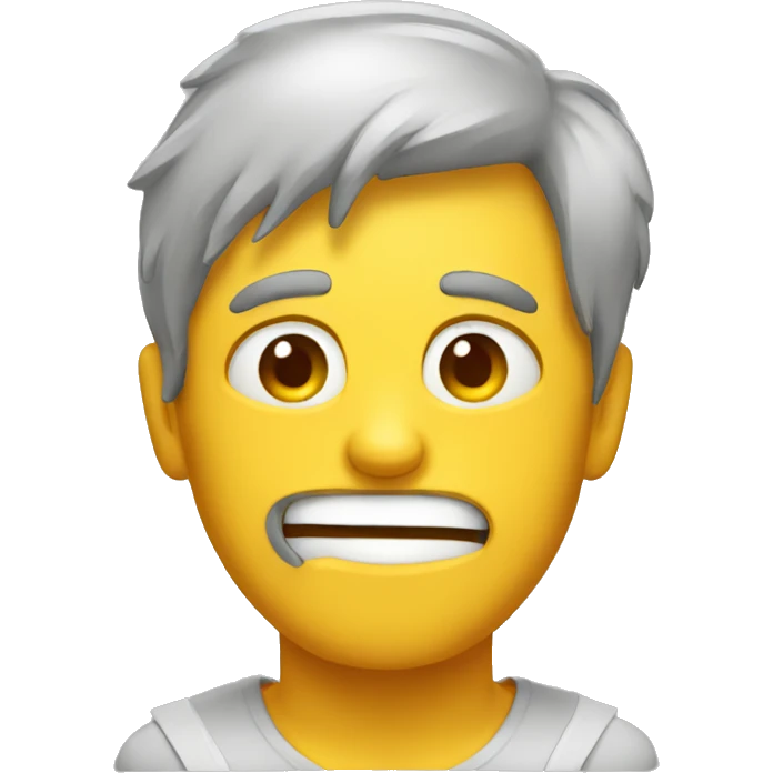 Guy feeling hot because of heat waves  emoji