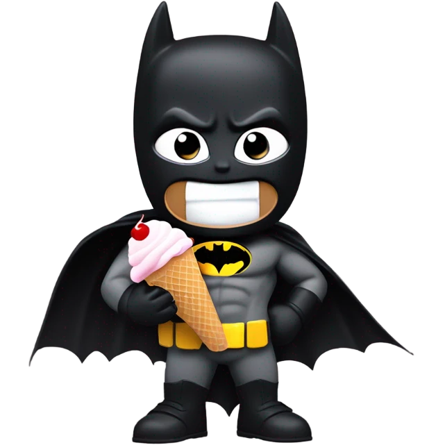 Batman eating ice cream emoji