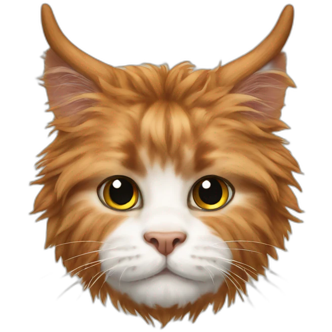 Highland cow cat emoji