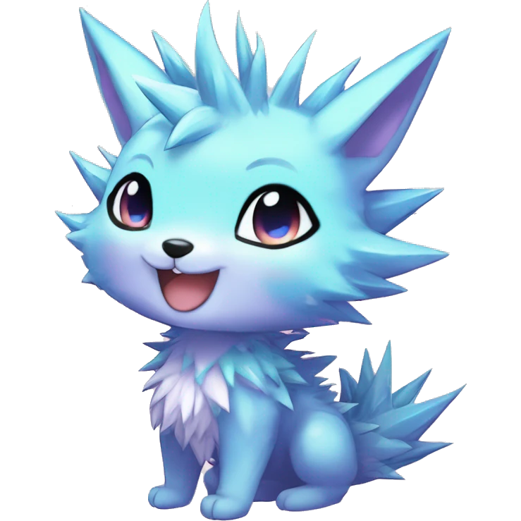 Anthro Scalie Spiky Cool Edgy Magical Petite Shiny Colorful Pastel Glitter Sparkle Anime Chibi Fantasy-Animal-Fakémon-Pokémon-Hybrid Fur Sona Aesthetic Trending Style Full Body emoji