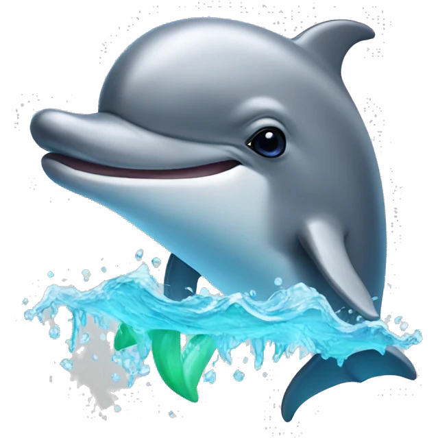 Dolphin with a bikini emoji