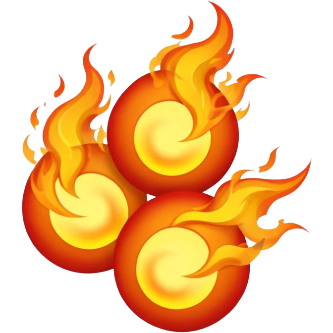 fireballs with flames emoji