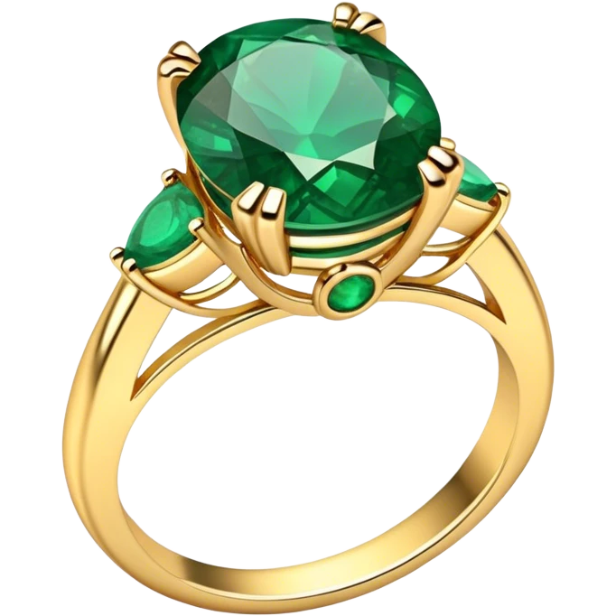 ring, jewelry, gemstone, gold ring, emerald ring, emoji