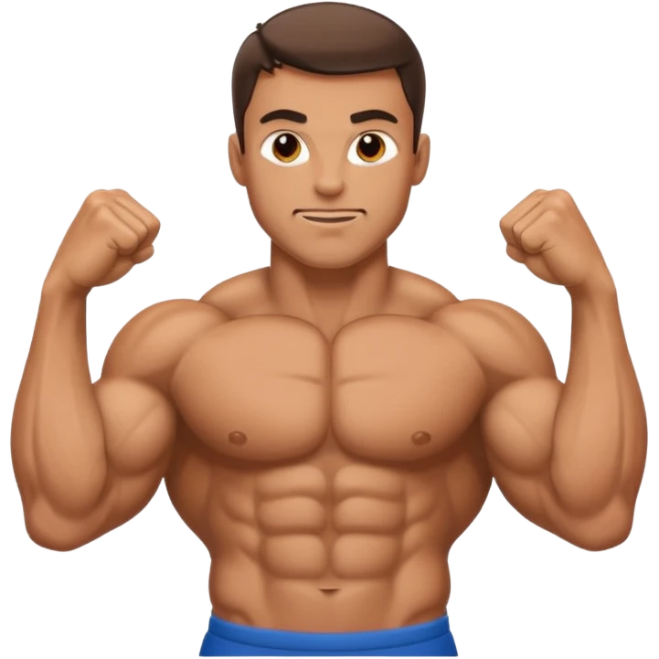sexy man flexing muscles emoji