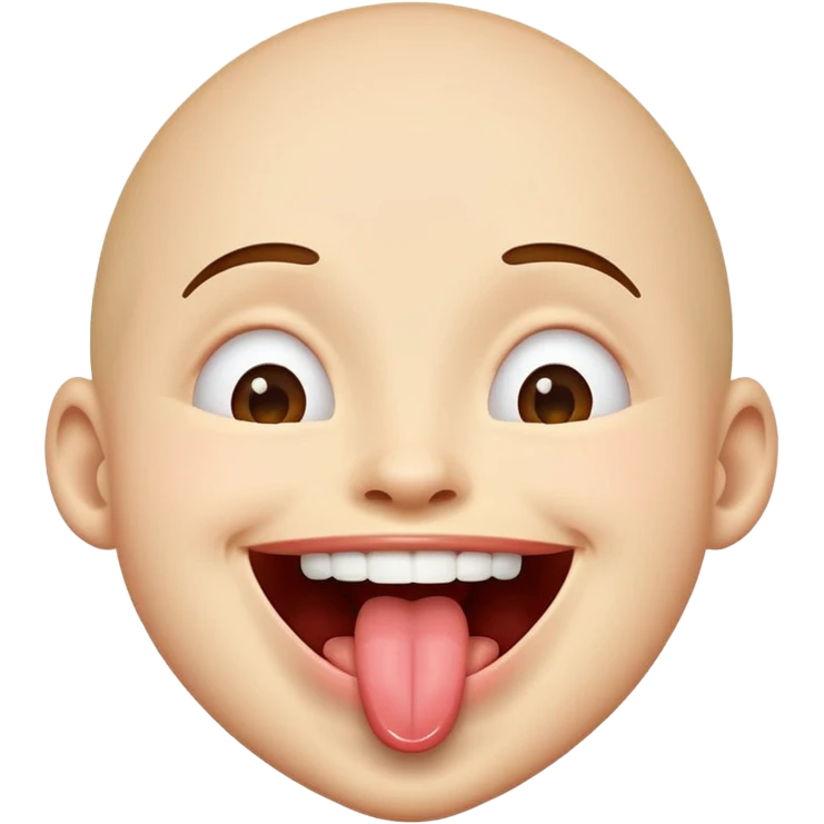 laughing with tongue out￼ emoji