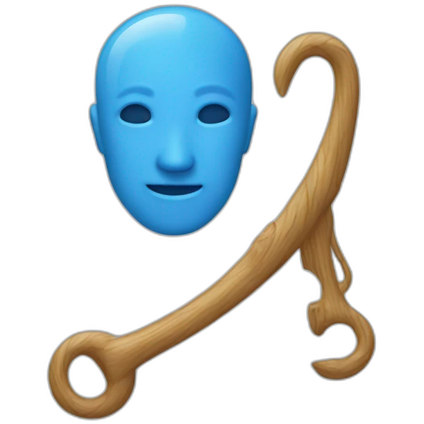 Haken blau mit Kreis emoji