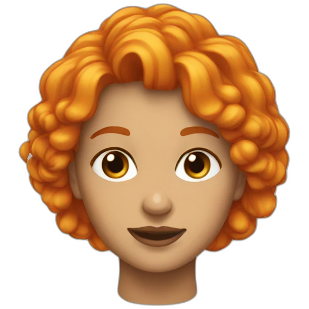 ragazzina, capelli arancioni emoji