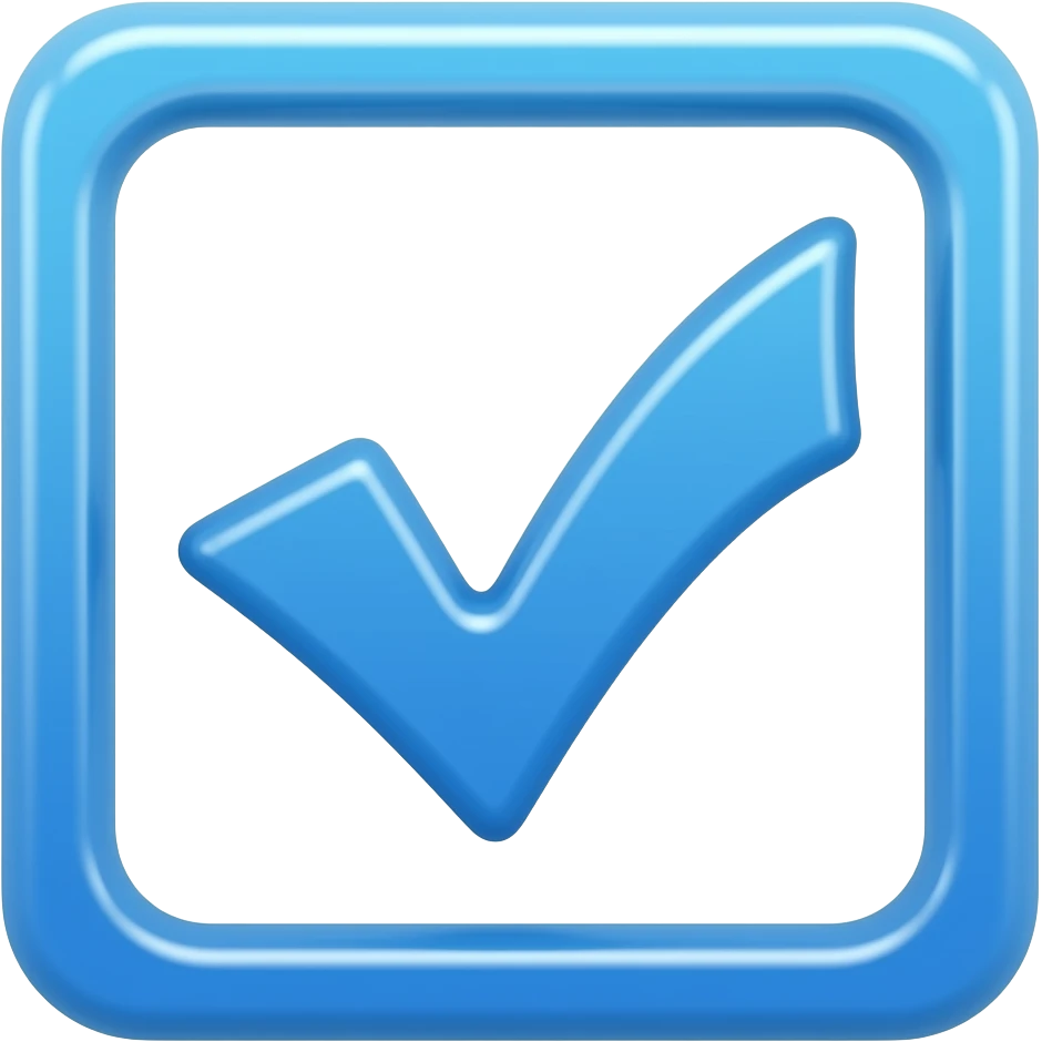 blue verification tick icon emoji
