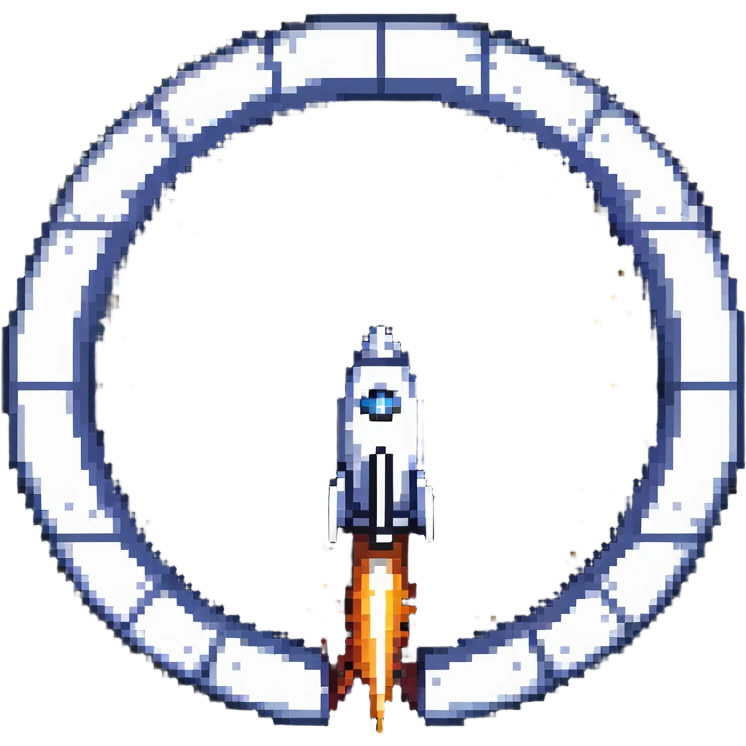 rocket entering a portal wormhole emoji