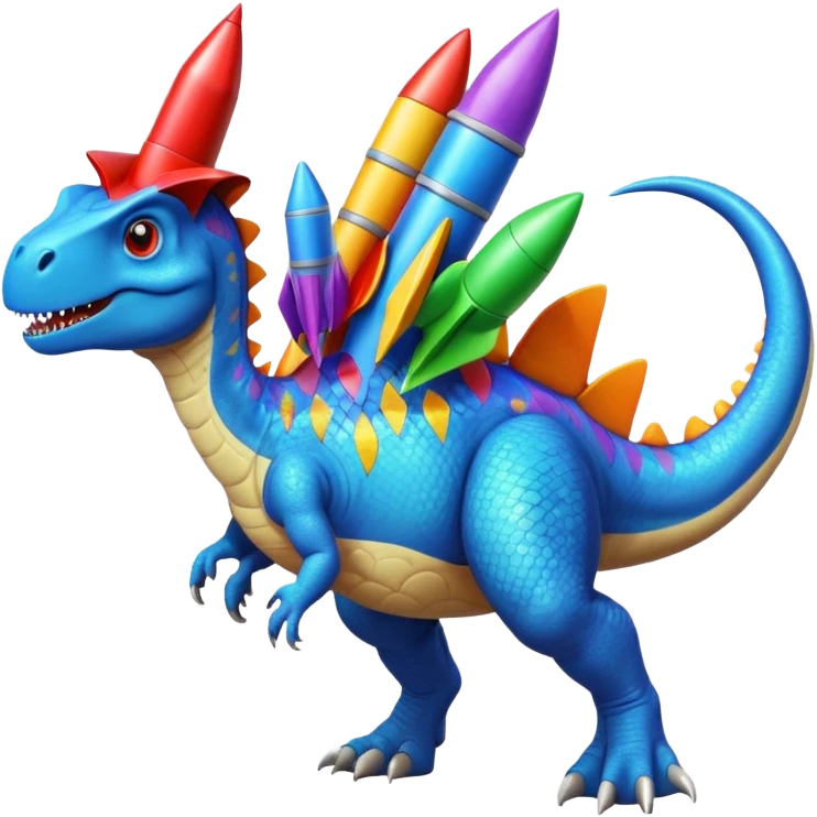 Dinosaurs with Rockets emoji