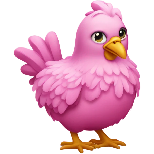 Pink chicken  emoji