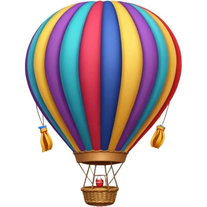 Balloon – Hot air balloon with colorful fabric emoji