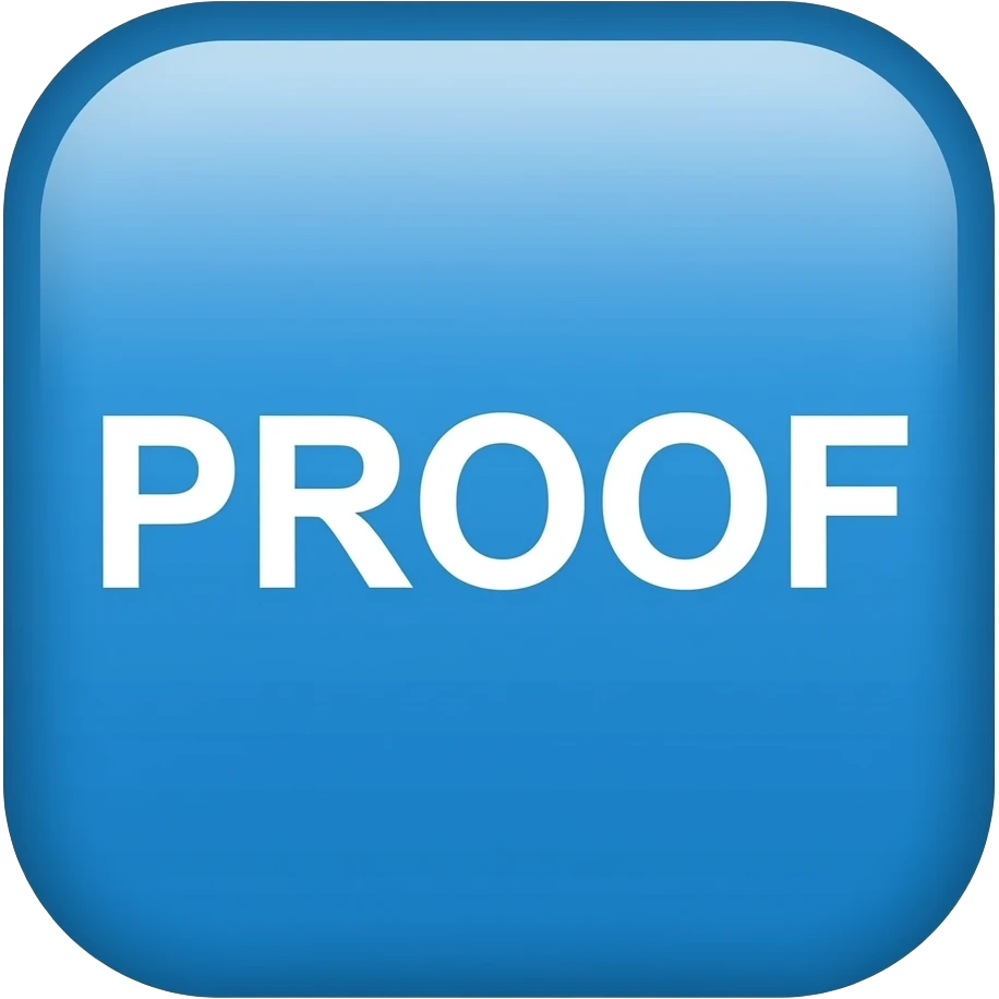 blue square that says PROOF in white text flart emoji