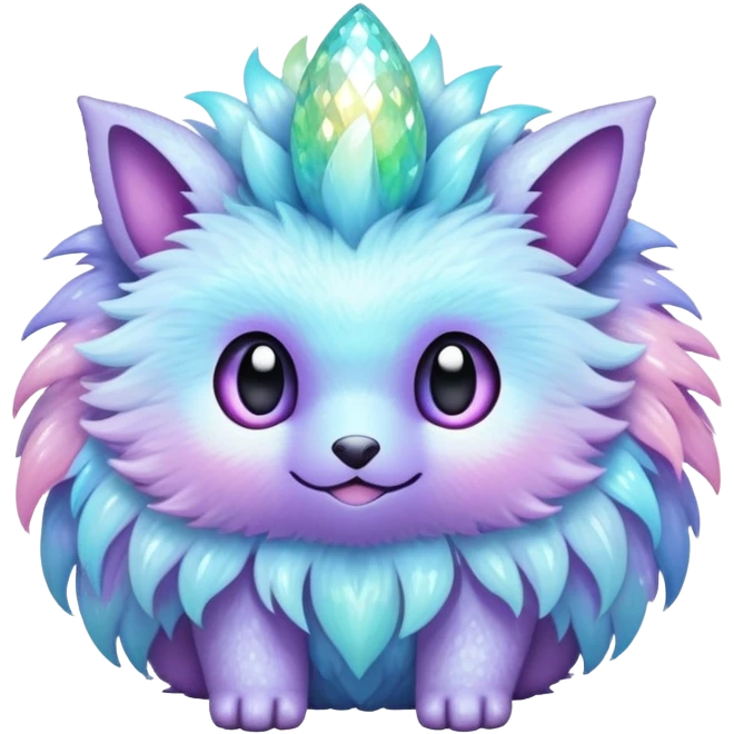Pastel Randomly-colored sparkly exotic Fakémon-creature emoji