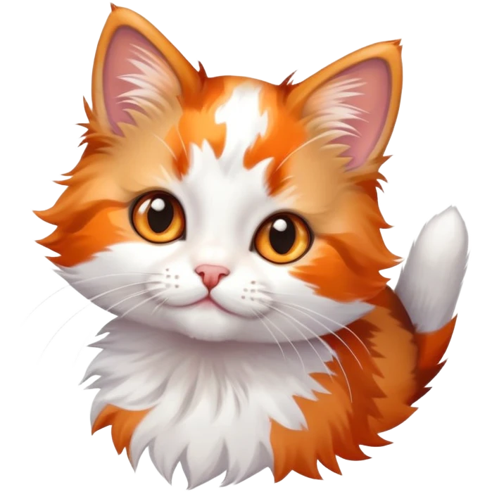 Cute calico kitten emoji