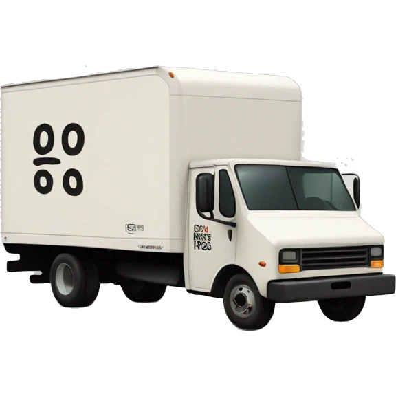 Boxtruck with letters "PGS” on the side emoji