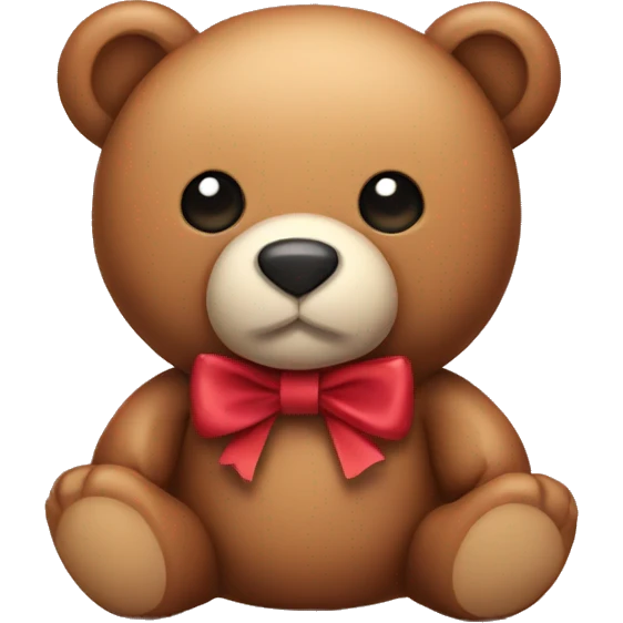 stuffed bear with a bow emoji