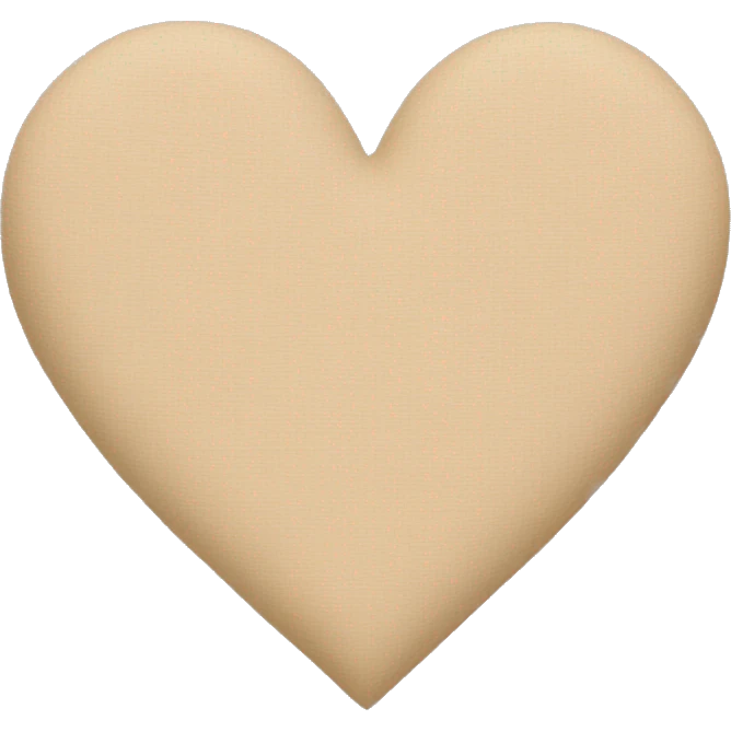 Beige heart  emoji