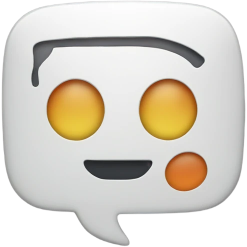 chat bubble with a robot logo emoji
