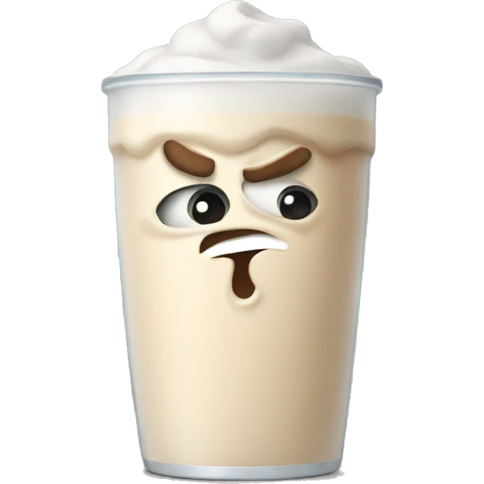A really angry protein shake emoji