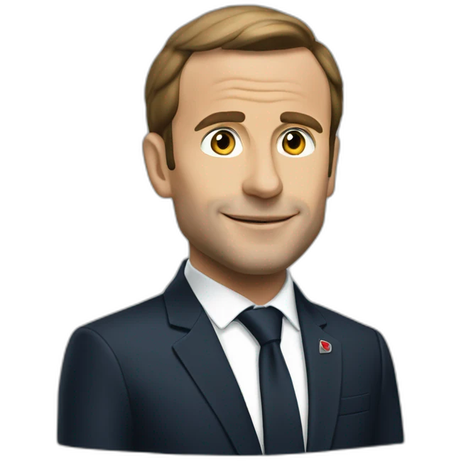 Macron in sayan emoji