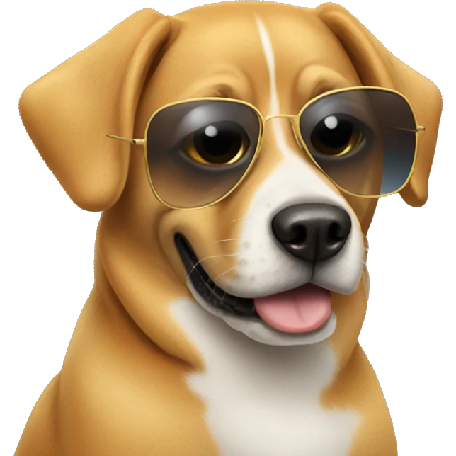 Dog wearing sunglasses  emoji
