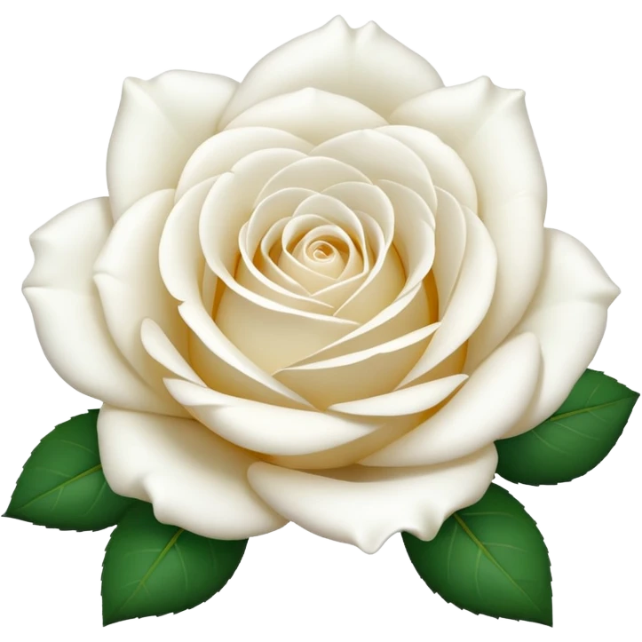 Pure white rose emoji