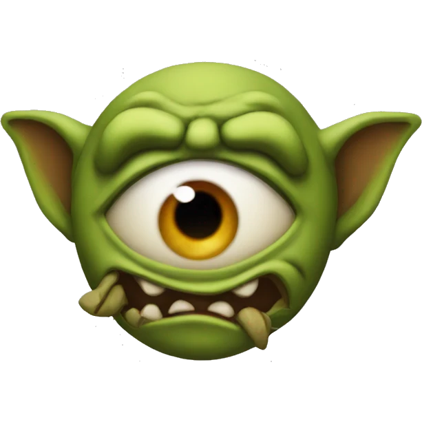 A goblin with one eyeball emoji