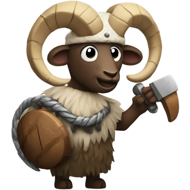 Ram eating Viking  emoji